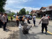 Polsek Sambit Tangani Jalan Berlubang Pasca Kecelakaan Maut di Jalur Nasional Ponorogo-Trenggalek