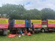 Ratusan Sopir Dump Truck Ponorogo Aksi Damai: Nek Tambang Kok Tutup, Bojone Arep Diwei Mangan Opo