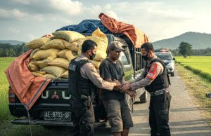 Maling Gondol L300 Berisi 3,5 Ton Gabah di Gegeran Sukorejo: Pelaku Diringkus di Magetan