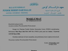 Gontor Ponorogo Tetapkan Idul Fitri 1447 H Jatuh pada Jumat, 20 Maret 2026