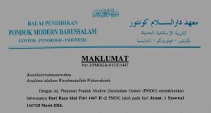 Gontor Ponorogo Tetapkan Idul Fitri 1447 H Jatuh pada Jumat, 20 Maret 2026