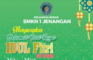 Keluarga Besar SMKN 1 Jenangan Mengucapkan Selamat Hari Raya Idul Fitri 1 Syawal 1447 Hijriyah
