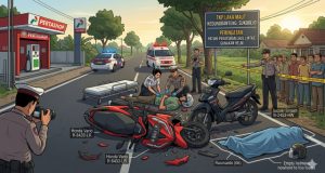 Satu Tewas Laka Maut di TKP Kedungbanteng: Adu Banteng Vario vs Smash