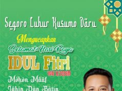 Segoro Luhur Kusumo Daru Mengucapkan Selamat Hari Raya Idul Fitri 1 Syawwal 1447 Hijriyah