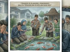 Naas, Balita di Slahung Ponorogo Meninggal Tercebur Kolam Ikan Hias