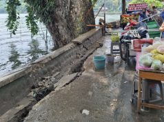 Talud Telaga Ngebel Ponorogo Tiba-Tiba Ambles & Retak Sepanjang 20 Meter