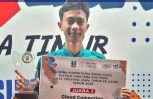 Kualitas TKJ SMKN 1 Slahung Teruji, Agus Irawan Raih Juara 3 Cloud Computing LKS Jatim 2026