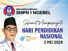 Keluarga Besar SMPN 1 Ngebel Mengucapkan Selamat Hari Pendidikan Nasional 2 Mei 2026