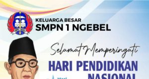 Keluarga Besar SMPN 1 Ngebel Mengucapkan Selamat Hari Pendidikan Nasional 2 Mei 2026