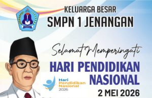 Keluarga Besar SMPN 1 Jenangan Mengucapkan Selamat Hari Pendidikan Nasional 2 Mei 2026