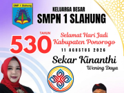 Keluarga Besar SMPN 1 Slahung Mengucapkan Selamat Hari Jadi Ke-530 Kabupaten Ponorogo