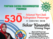 Pimpinan Daerah Muhammadiyah Ponorogo Mengucapkan Selamat Hari Jadi Ke-530 Kabupaten Ponorogo: Sekar Kinanthi Wening Daya