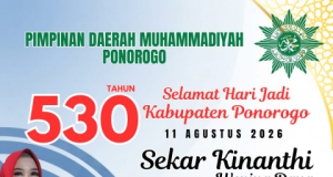 Keluarga Besar PDM Ponorogo Mengucapkan Selamat Hari Jadi Ke-530 Kabupaten Ponorogo: Sekar Kinanthi Wening Daya