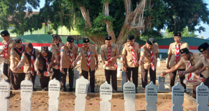 Awali HUT ke-65 Pramuka: Kwarcab Ponorogo Ziarah Taman Makam Pahlawan & Gerakkan Program Ketahanan Pangan