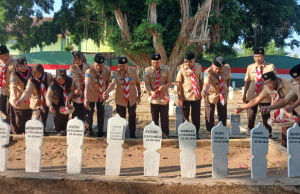 Awali HUT ke-65 Pramuka: Kwarcab Ponorogo Ziarah Taman Makam Pahlawan & Gerakkan Program Ketahanan Pangan