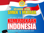 Keluarga Besar SMKN 1 Mlarak Kabupaten Ponorogo Mengucapkan Selamat Memperingati Kemerdekaan Ke-81 Republik Indonesia