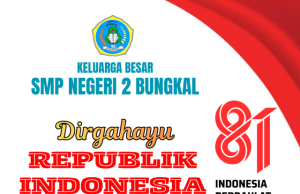 Keluarga Besar SMPN 2 Bungkal Ponorogo Mengucapkan Selamat HUT Ke-81 Kemerdekaan Republik Indonesia