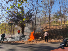 Kobaran Api Dekati Pemukiman di Slahung & Bungkal, TNI & Polri Ponorogo Padamkan Karhutla hingga Malam