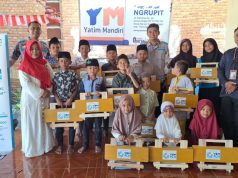 Semarak Hari Pelanggan Nasional, YBM PLN UP3 Ponorogo Berikan Sarana Belajar untuk Anak Yatim Piatu Dhuafa di Ngrupit, Ponorogo
