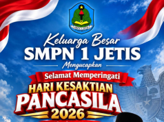 Keluarga Besar SMPN 1 Jetis Ponorogo Mengucapkan Selamat Peringatan Hari Kesaktian Pancasila