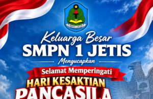 Keluarga Besar SMPN 1 Jetis Ponorogo Mengucapkan Selamat Peringatan Hari Kesaktian Pancasila