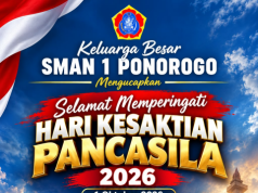 Keluarga Besar SMAN 1 Ponorogo Mengucapkan Selamat Peringatan Hari Kesaktian Pancasila