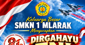 Keluarga Besar SMKN 1 Mlarak Ponorogo Mengucapkan Dirgahayu Ke-81 TNI