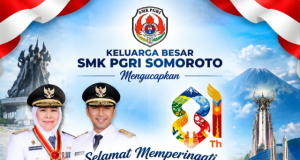 Keluarga Besar SMK PGRI Somoroto Mengucapkan Selamat Hari Jadi Ke-81 Provinsi Jawa Timur