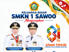 Keluarga Besar SMK Negeri 1 Sawoo Ponorogo Mengucapkan Selamat Hari Jadi Ke-81 Provinsi Jawa Timur
