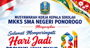 Keluarga Besar MKKS SMA Negeri Ponorogo Mengucapkan Selamat Hari Jadi Ke-81 Provinsi Jawa Timur