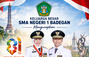 Keluarga Besar SMAN 1 Badegan Ponorogo Mengucapkan Selamat Hari Jadi Ke-81 Provinsi Jawa Timur