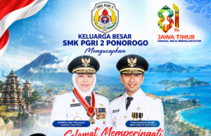 Keluarga Besar SMK PGRI 2 Ponorogo Mengucapkan Selamat Hari Jadi Ke-81 Provinsi Jawa Timur