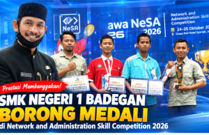 SMK Negeri 1 Badegan Ponorogo Borong Medali di Network and Administration Skill Competition 2026