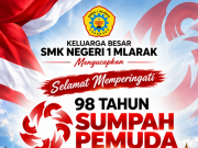 Keluarga Besar SMKN 1 Mlarak Ponorogo Mengucapkan Selamat Hari Sumpah Pemuda 2026: Patriotik, Gigih, Berempati: Pemuda untuk Indonesia