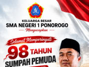 Keluarga Besar SMA Negeri 1 Ponorogo Mengucapkan Selamat Memperingati Sumpah Pemuda “Patriotik, Gigih, Berempati: Pemuda untuk Indonesia”
