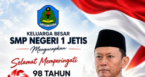 Keluarga Besar SMP Negeri 1 Jetis Ponorogo Mengucapkan Selamat Memperingati Sumpah Pemuda, “Patriotik, Gigih, Berempati: Pemuda untuk Indonesia”